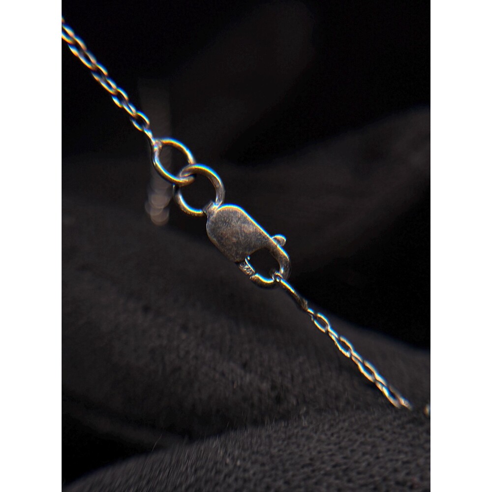 Sterling Silver Four Leaf Clover Pendant Necklace Mother of Pearl 20.5" - Picture 12 of 14